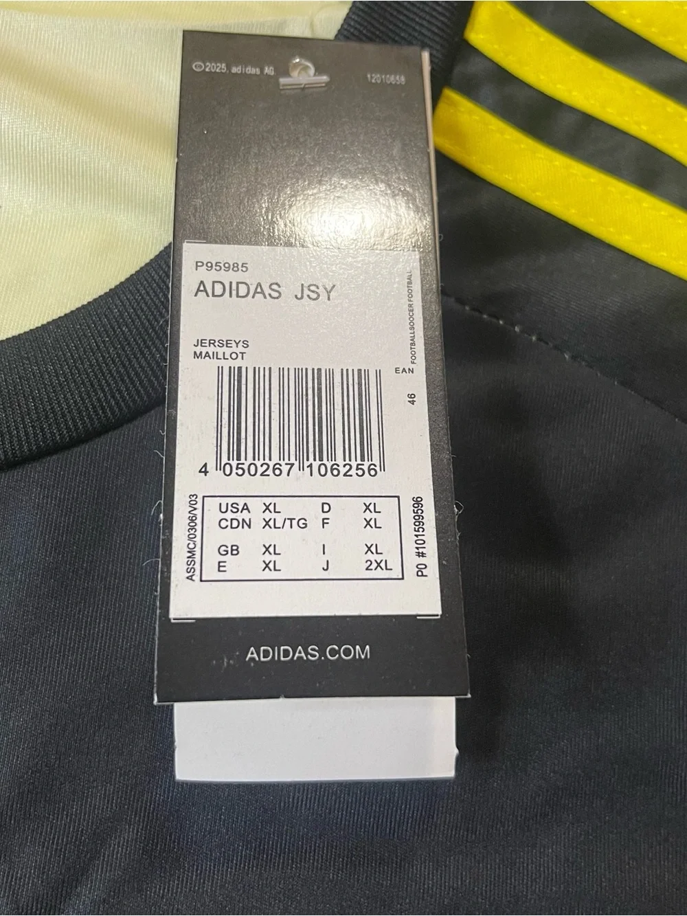 adidas Club América 25/26 Home Soccer Jersey Men’s XL Yellow NWT AEROREADY